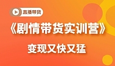 《剧情带货实训营》目前最好的直播带货方式，变起现来是又快又猛（价值980元）